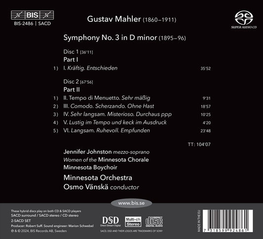 Mahler 3 cover art