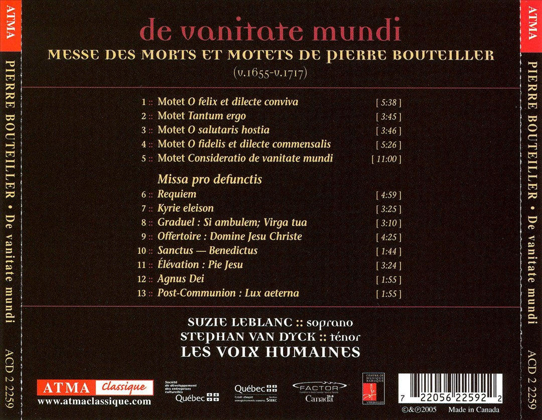 Pierre Bouteiller: De Vanitate Mundi cover art