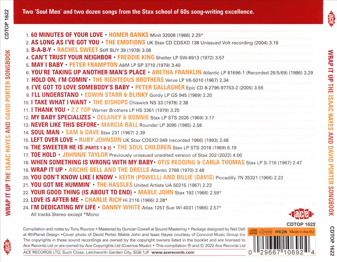 Wrap It Up: Isaac Hayes & David Porter Songbook cover art
