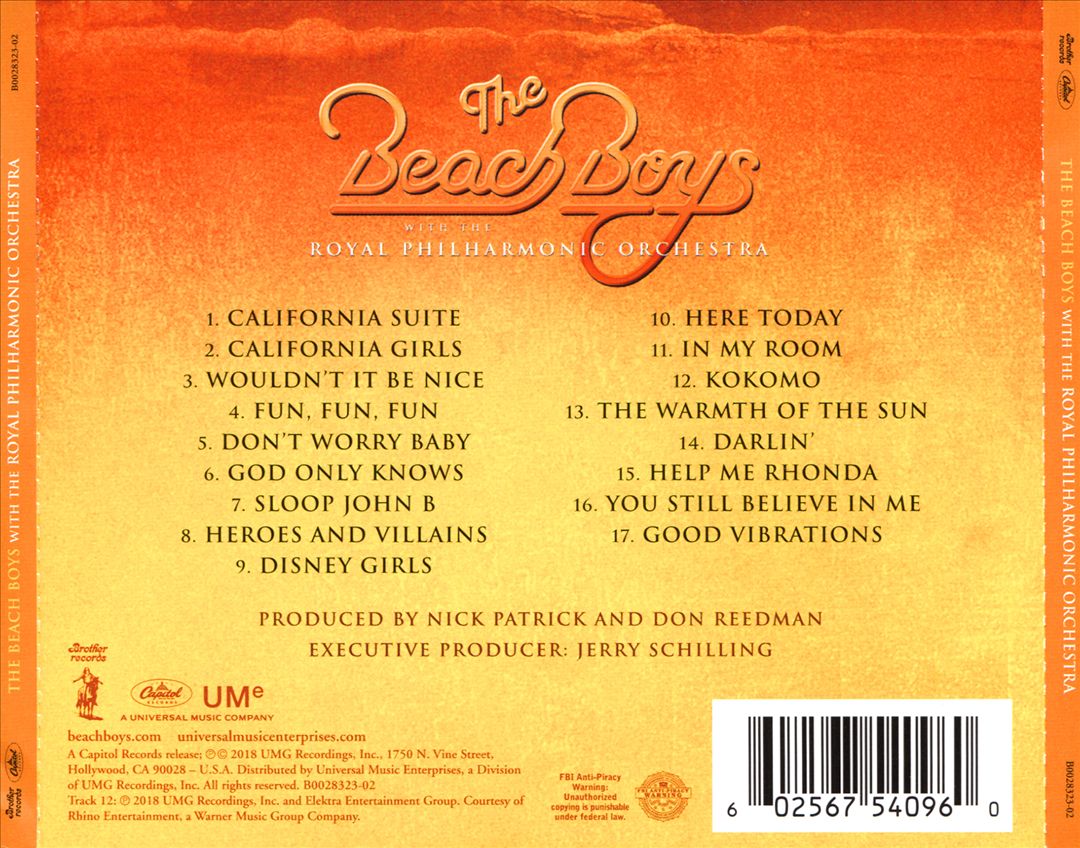 Beach Boys with the Royal Philharmonic Orchestra cover art