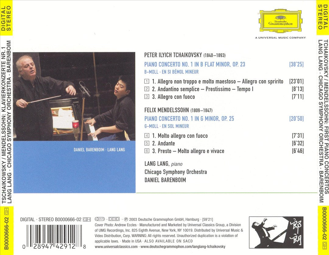 Tchaikovsky, Mendelssohn: First Piano Concertos cover art