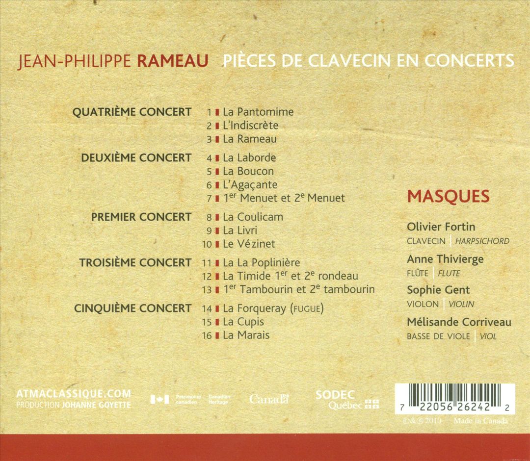 Rameau: Pièces de Clavecin en Concerts cover art