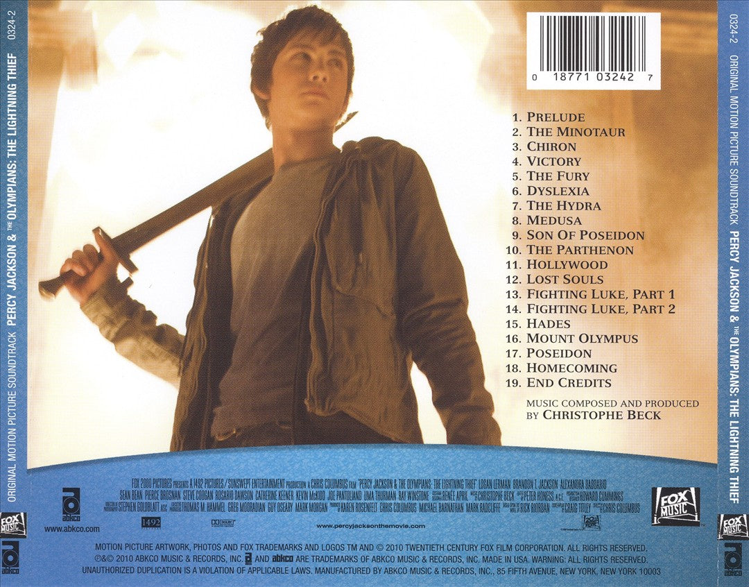 Percy Jackson & the Olympians: The Lightning Thief [Original Motion Picture Soundtrack] cover art