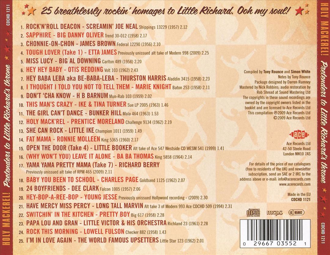 Holy Mackerel! - Pretenders to Little Richard's Throne cover art