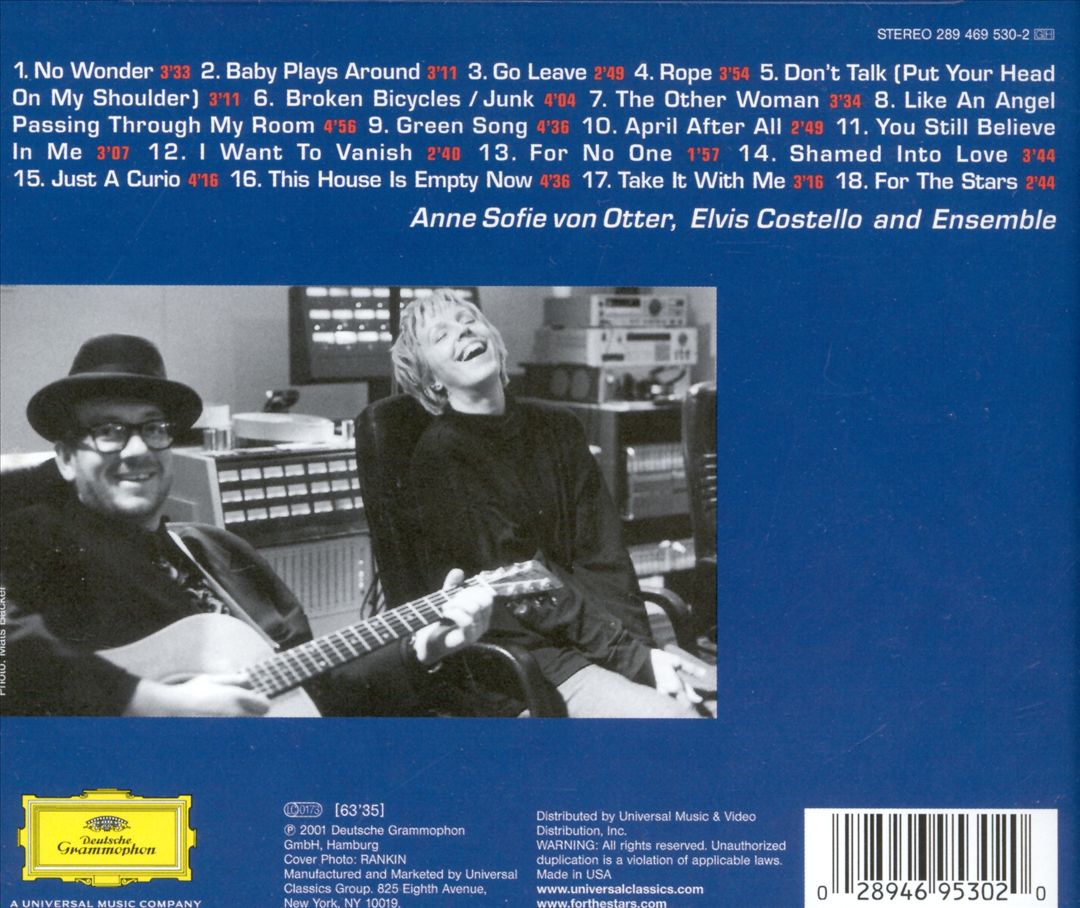 For the Stars (Anne Sofie von Otter Meets Elvis Costello) cover art