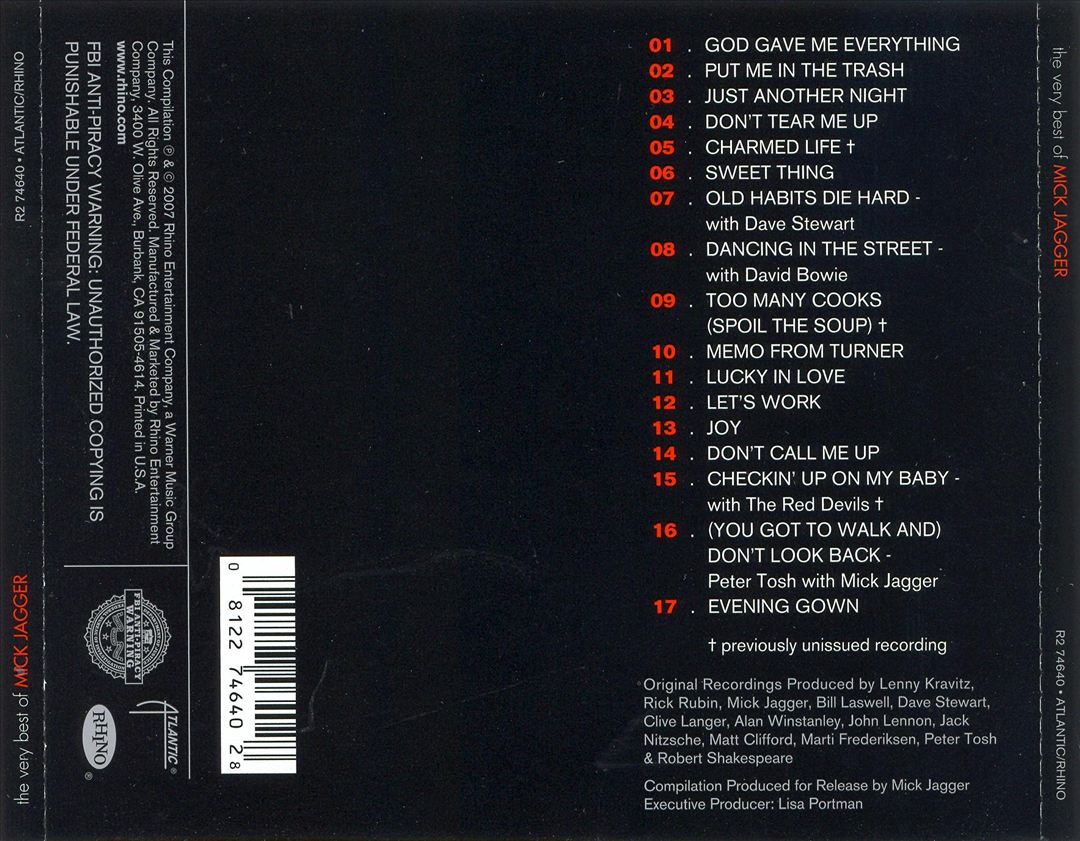 Very Best of Mick Jagger cover art