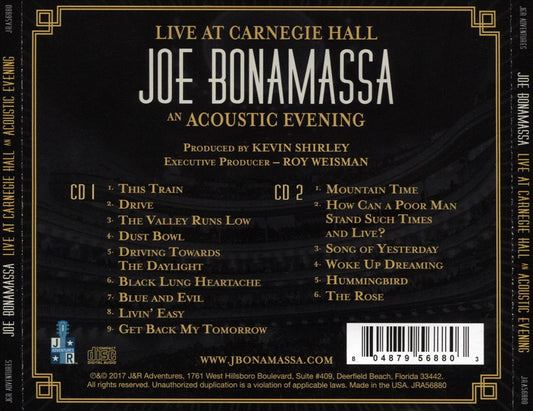 Live at Carnegie Hall: An Acoustic Evening cover art