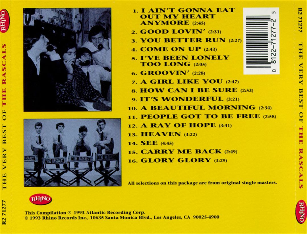 The Very Best of the Rascals [Rhino] cover art