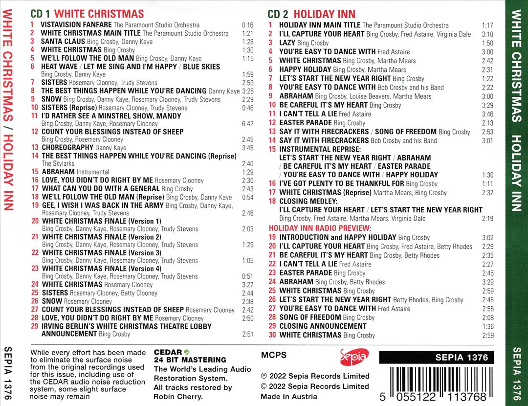 White Christmas/Holiday Inn [Original Film Soundtrack] cover art