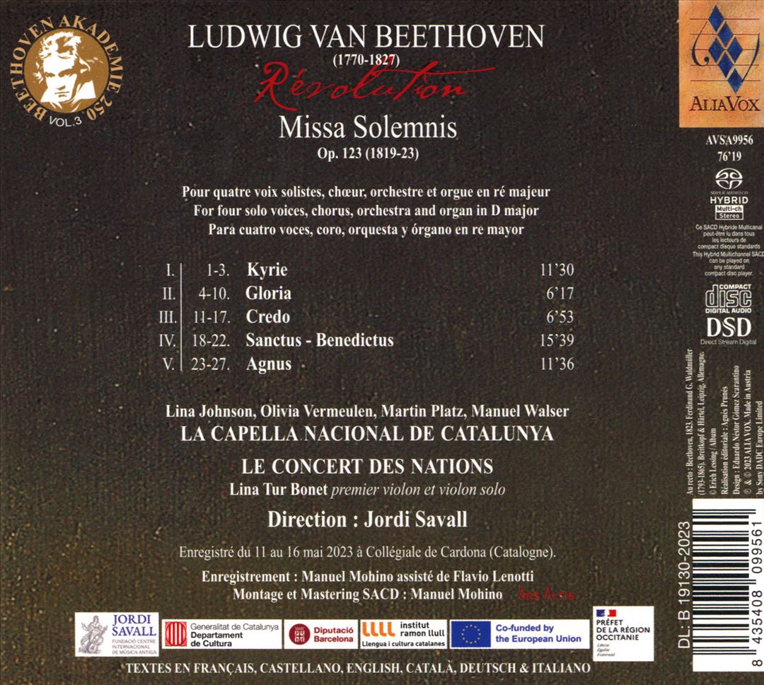 Beethoven: Missa Solemnis cover art