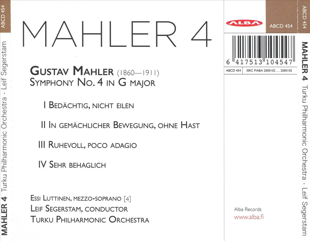 Mahler 4 cover art