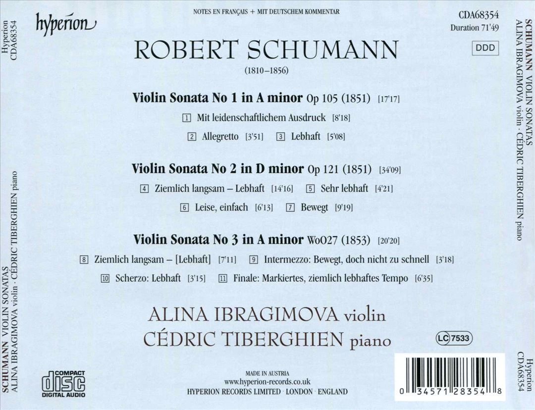 Schumann: Violin Sonatas cover art