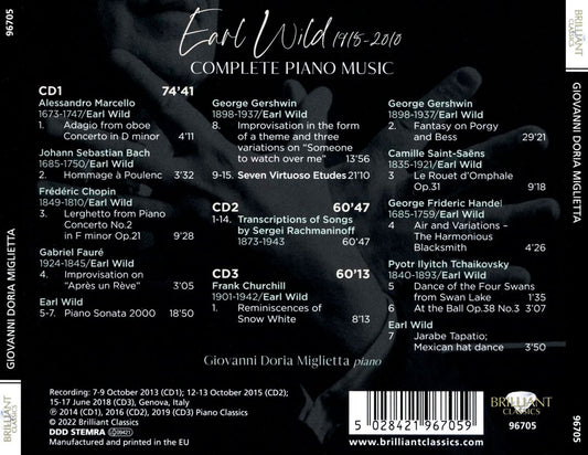Earl Wild: Complete Piano Music cover art