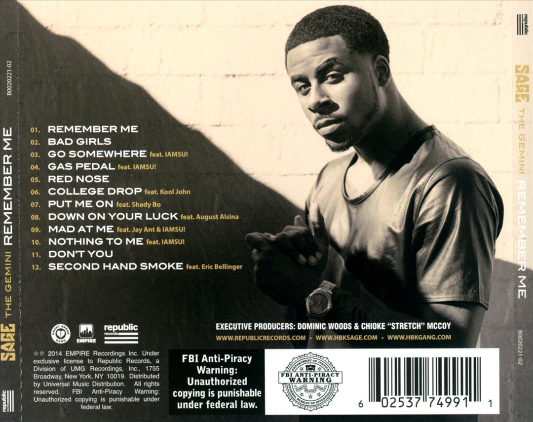 Remember Me cover art