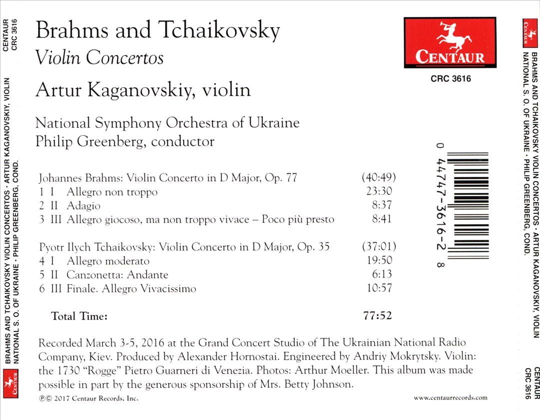 Brahms, Tchaikovsky: Violin Concertos cover art