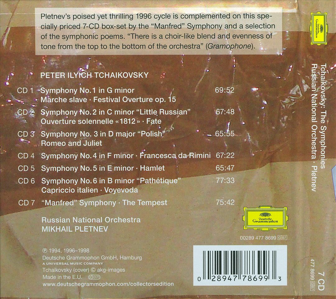Tchaikovsky: The Symphonies cover art