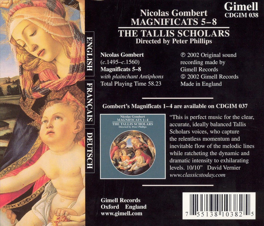 Nicolas Gombert: Magnificats 5-8 cover art