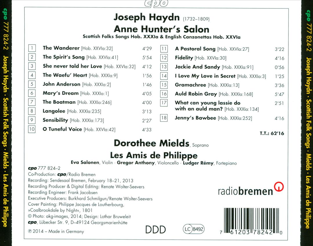 Haydn: Anne Hunter's Salon cover art