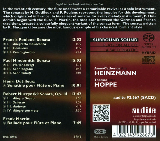 Poulenc, Hindemith, Dutilleux, Muczynski, Martin cover art