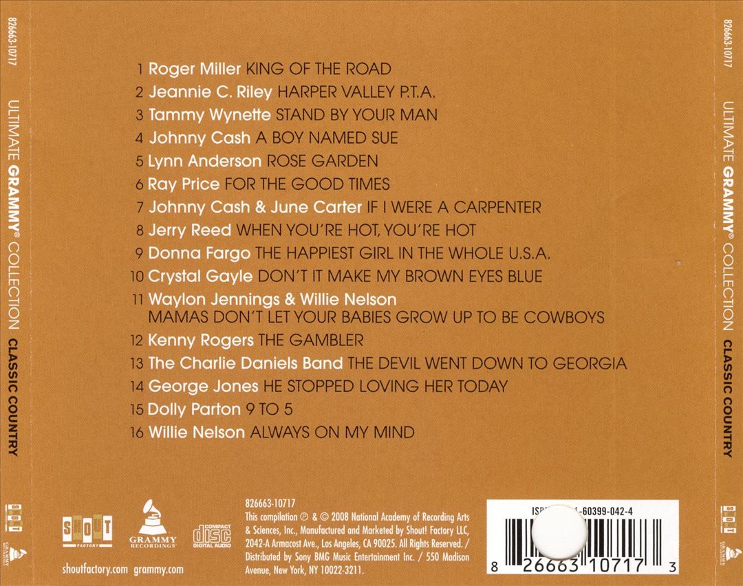 Ultimate Grammy Collection: Classic Country cover art