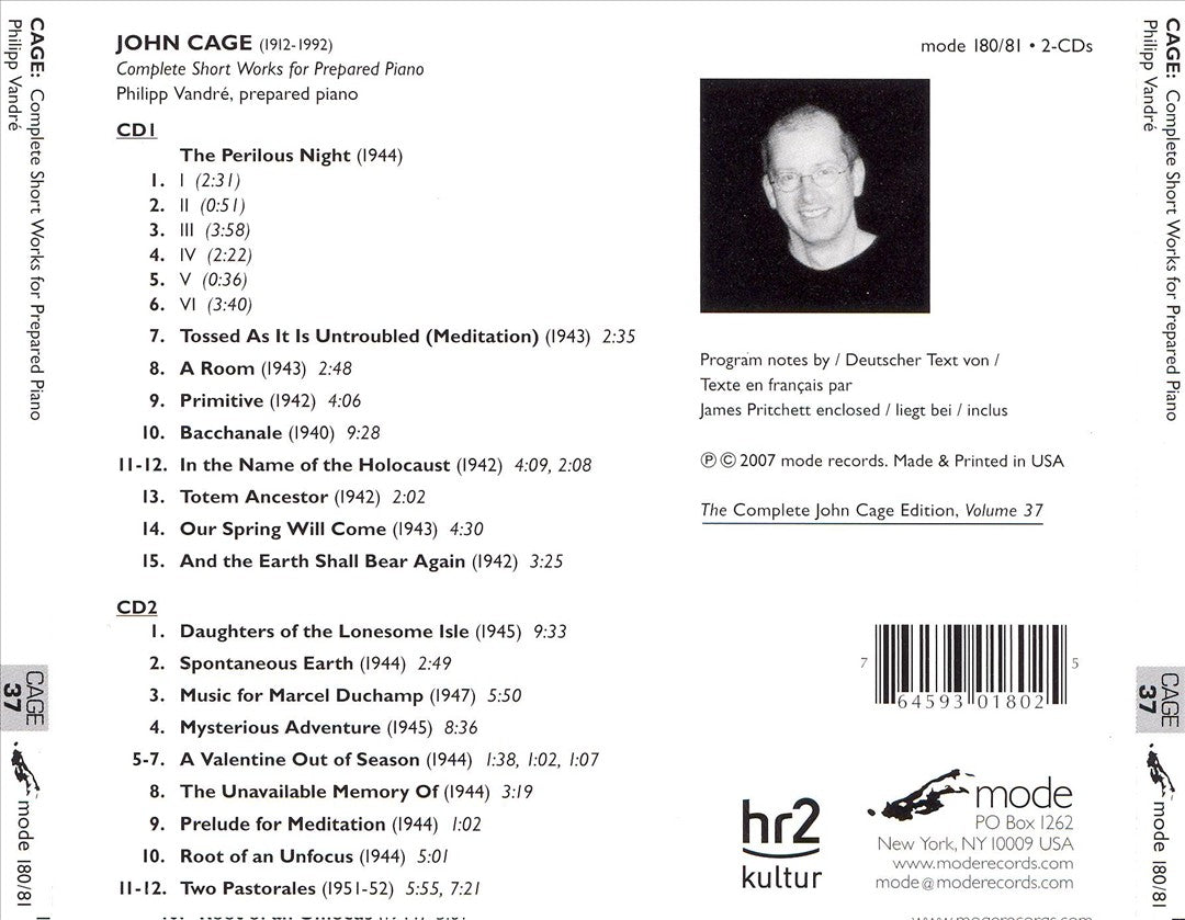 John Cage: Complete Short Works for Prepared Piano cover art