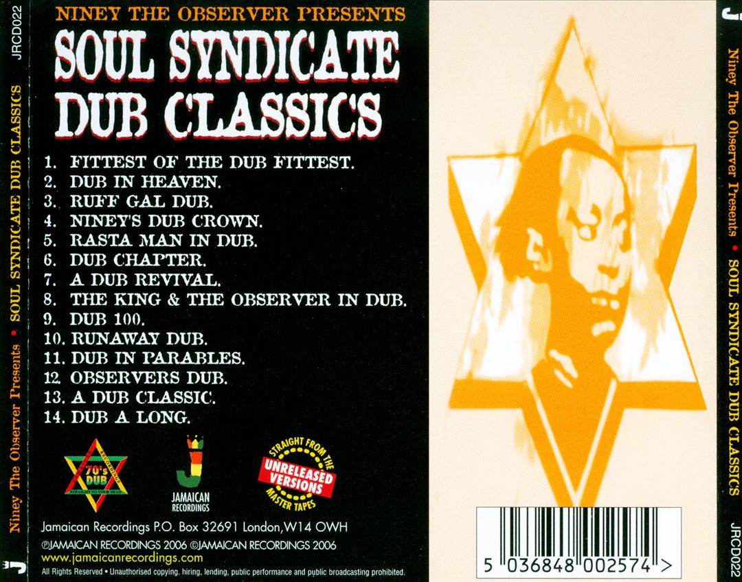 Niney the Observer Presents Soul Syndicate Dub Classics cover art
