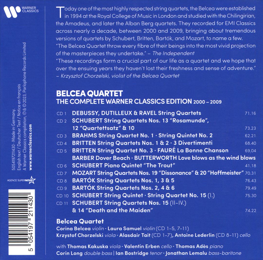 Belcea Quartet: The Complete Warner Classics Edition - 2000-2009 cover art