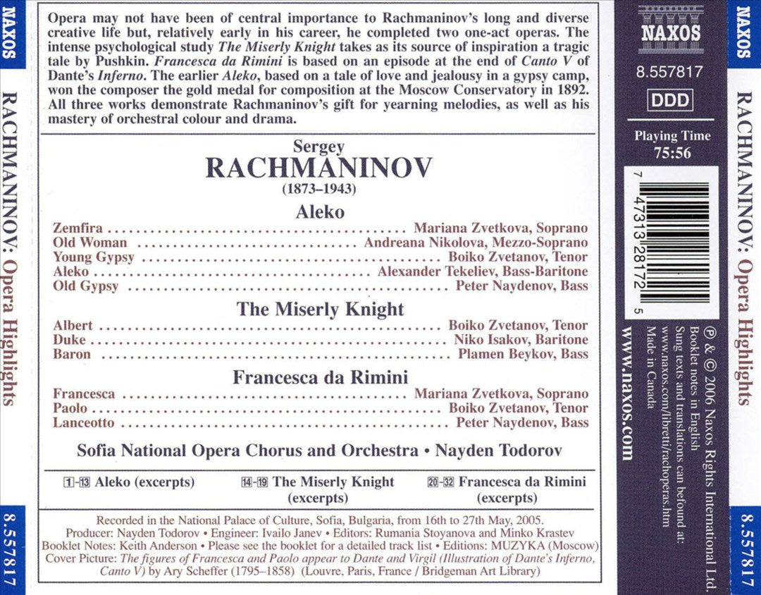 Rachmaninov: Opera Highlights cover art
