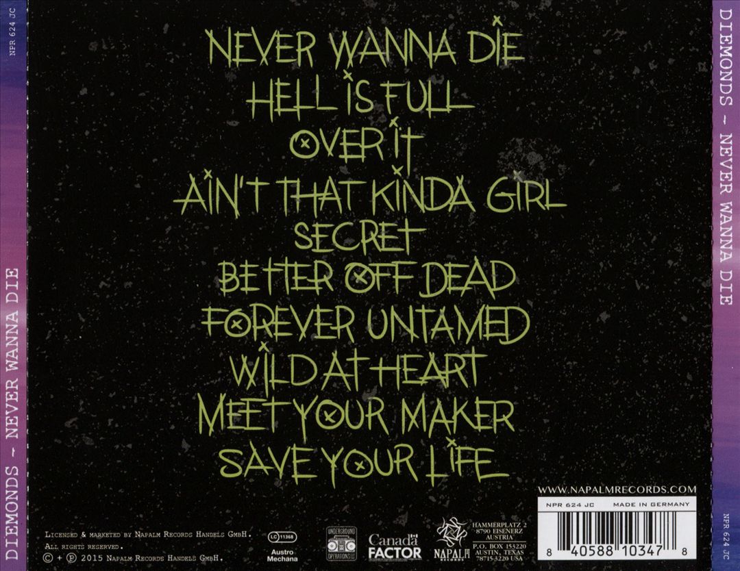 Never Wanna Die cover art