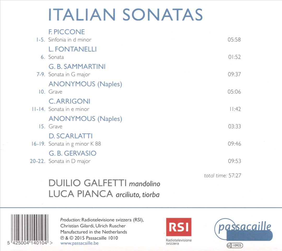 Italian Sonatas cover art