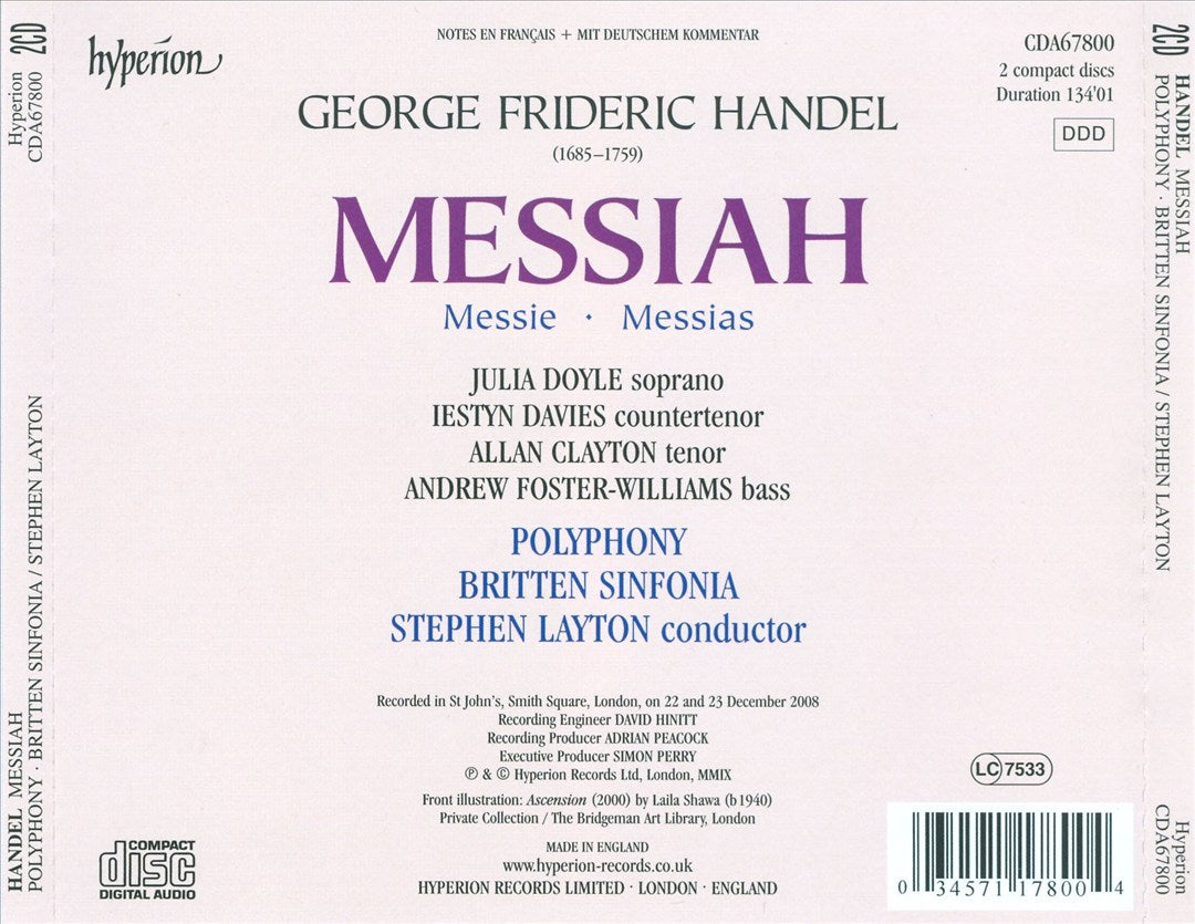 George Frideric Handel: Messiah cover art