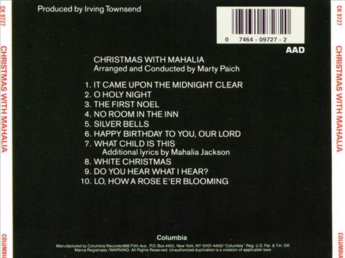 Christmas with Mahalia [CBS] cover art