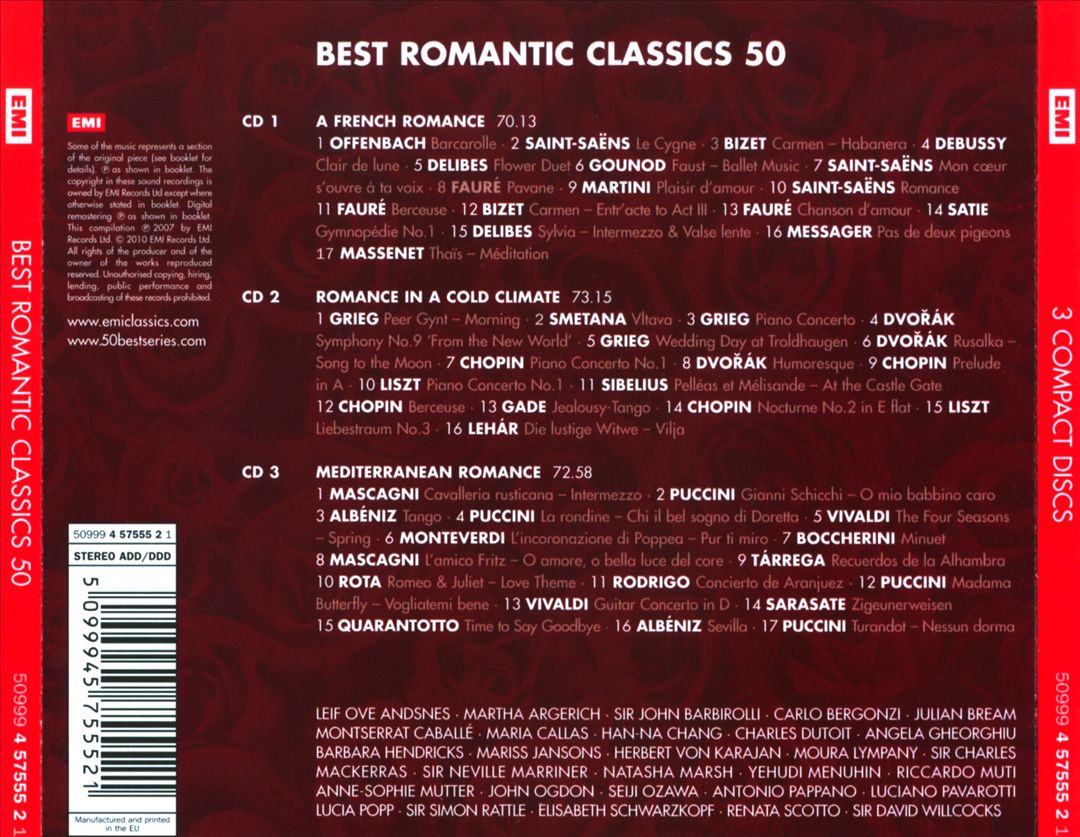 50 Best Romantic Classics cover art