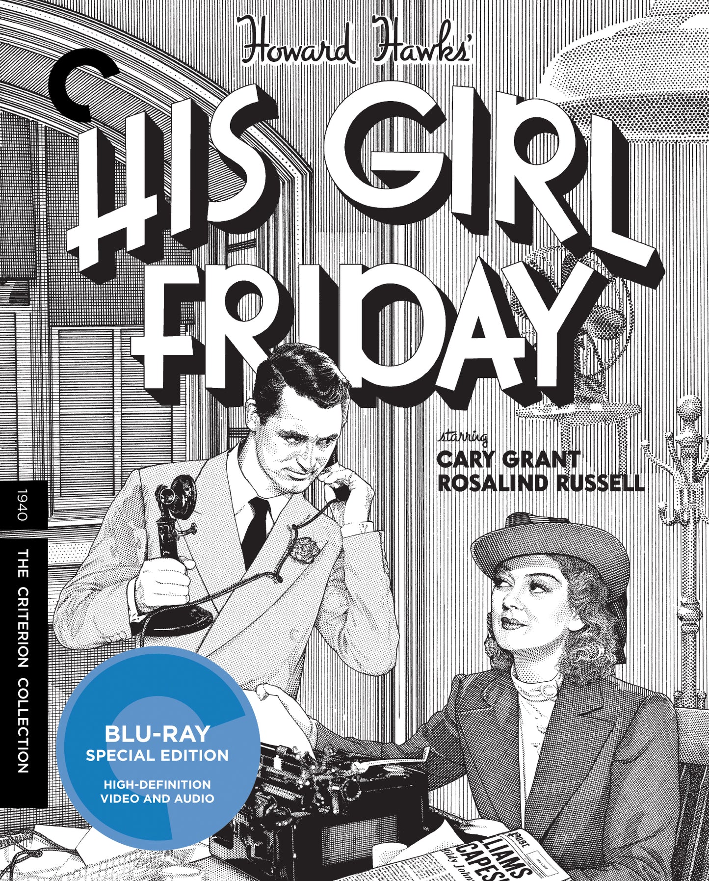 His Girl Friday [Criterion Collection] [Blu-ray] [2 Discs] cover art