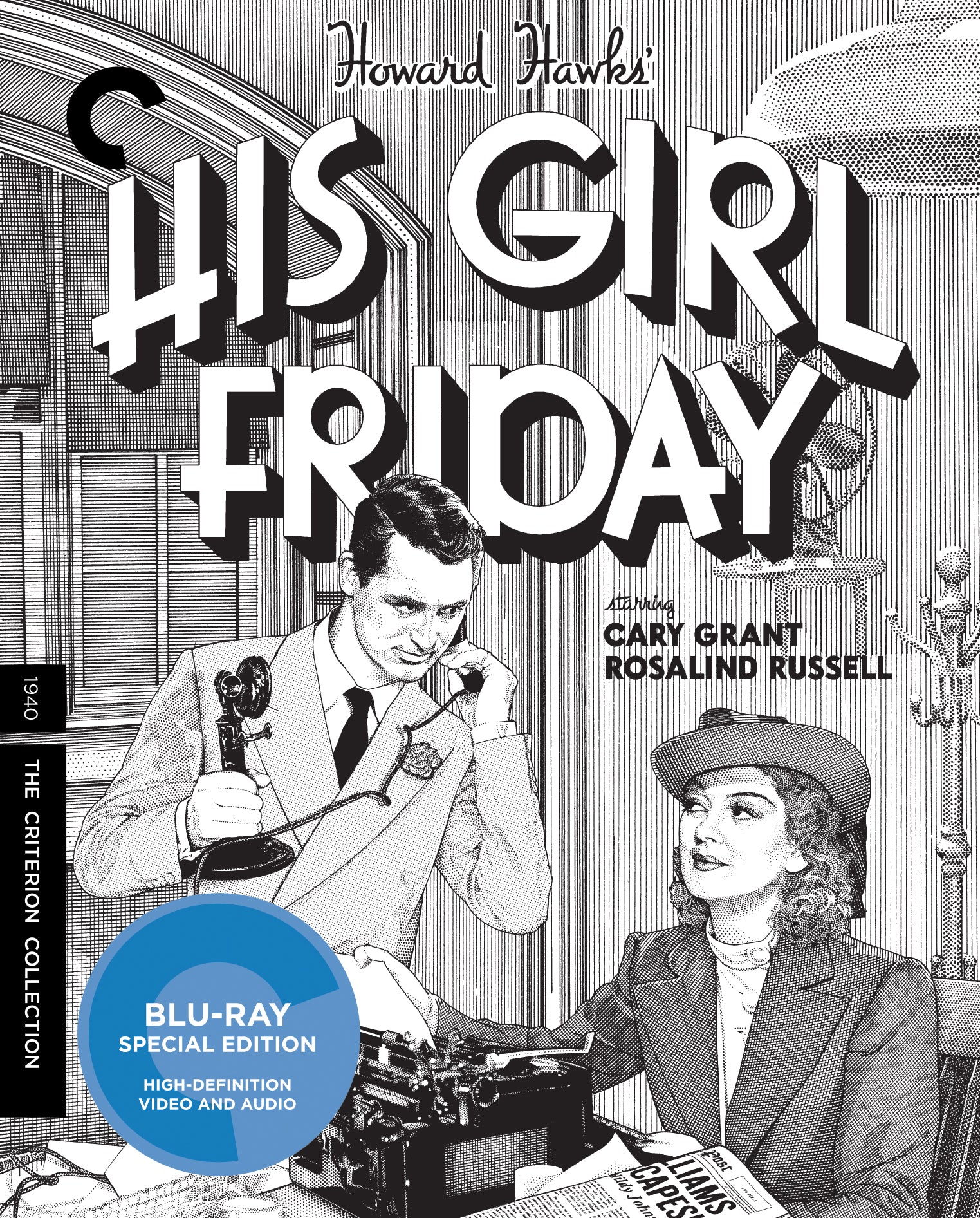 His Girl Friday [Criterion Collection] [Blu-ray] [2 Discs] cover art