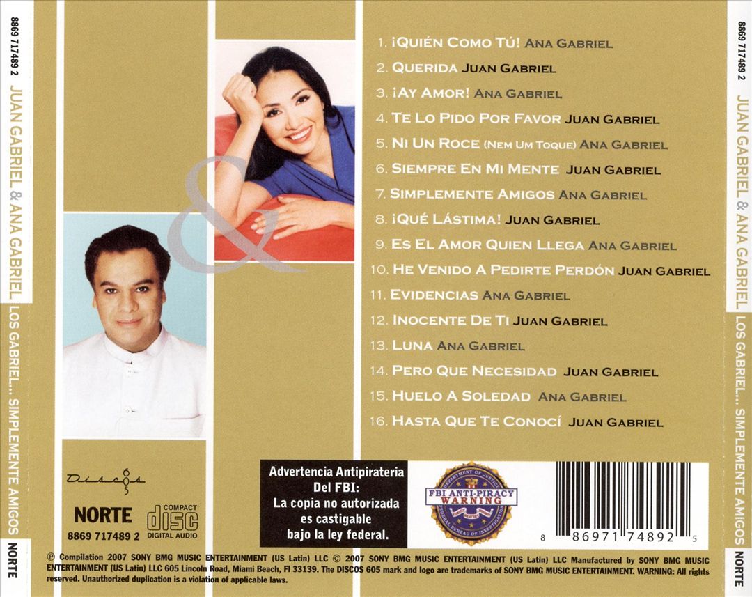 Gabriel: Simplemente Amigos cover art