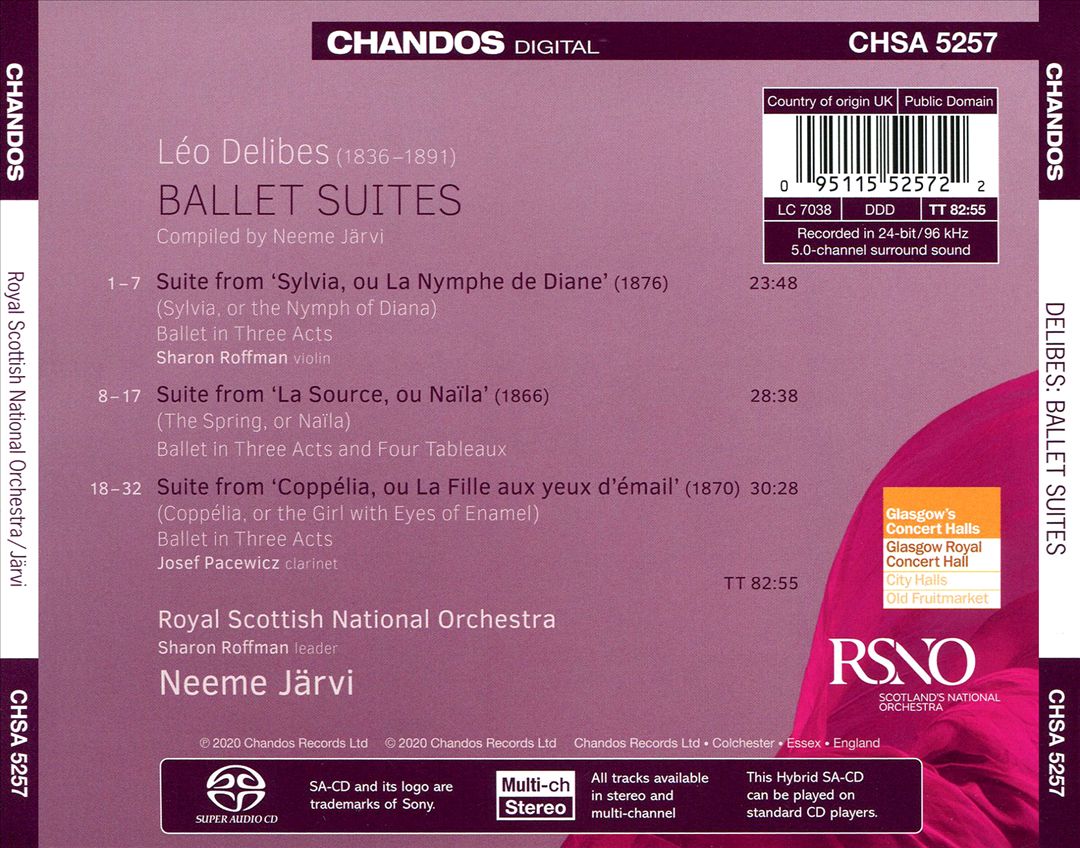 Delibes: Ballet Suites - Coppélia, Sylvia, La Source cover art