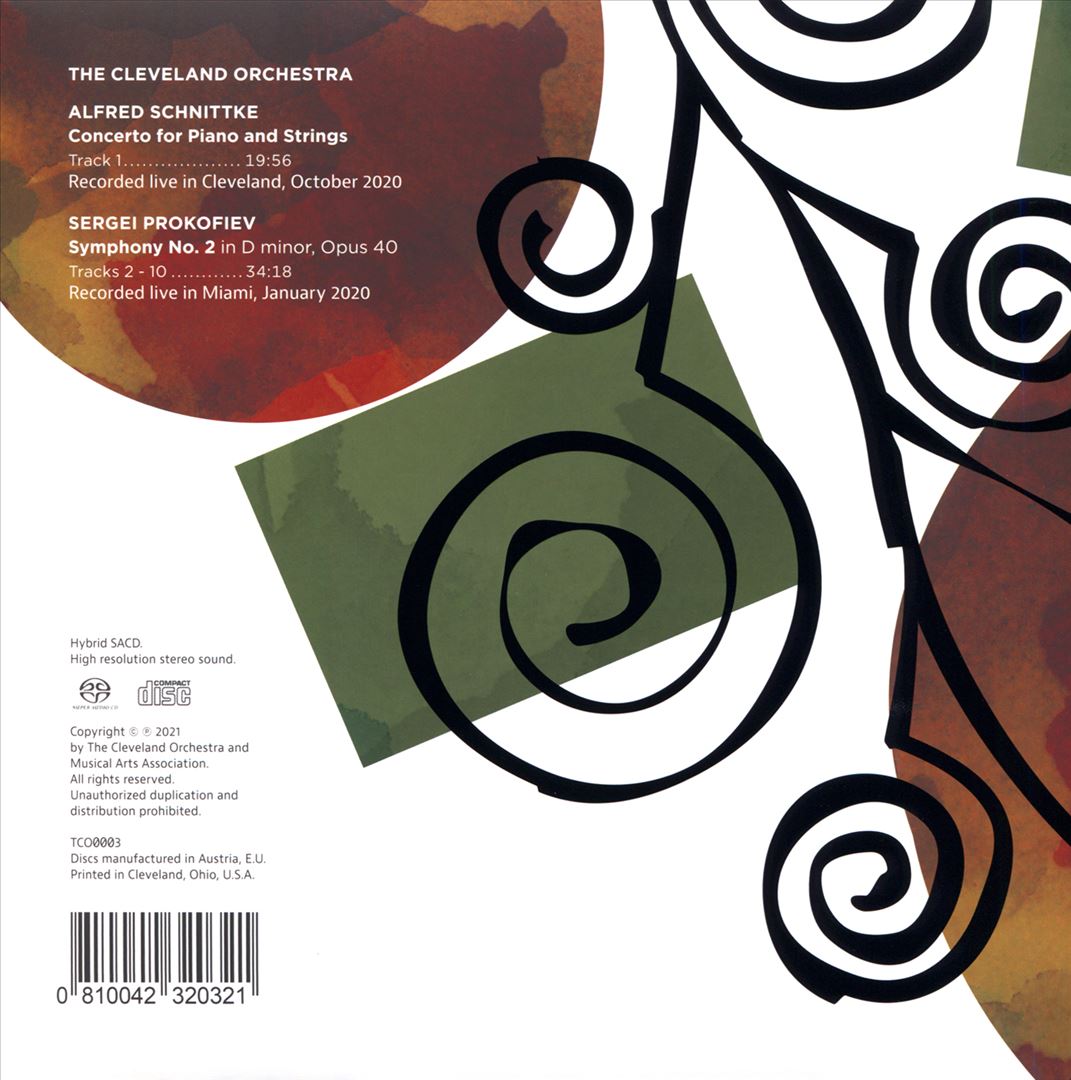 Schnittke: Concerto for Piano and Strings; Prokofiev: Symphony No. 2 cover art