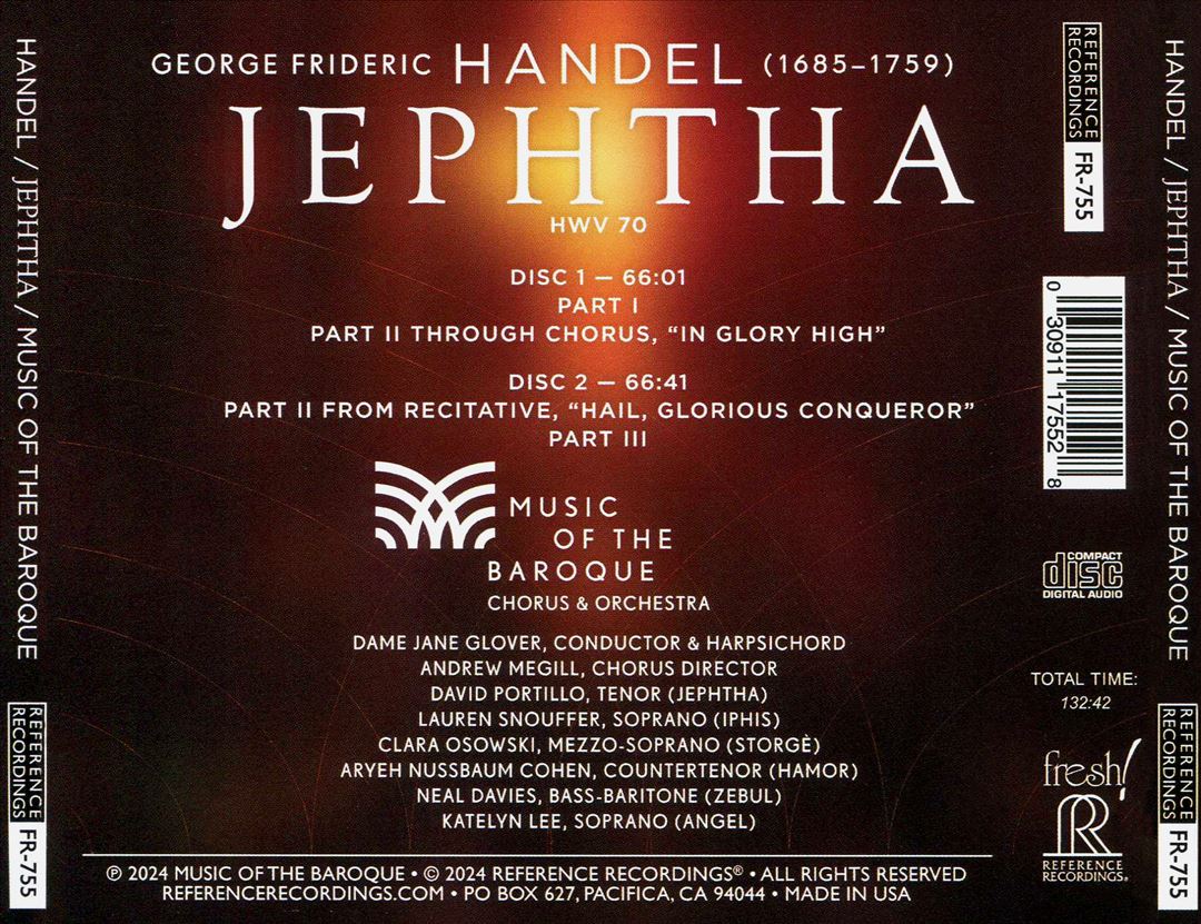 Handel: Jephtha cover art
