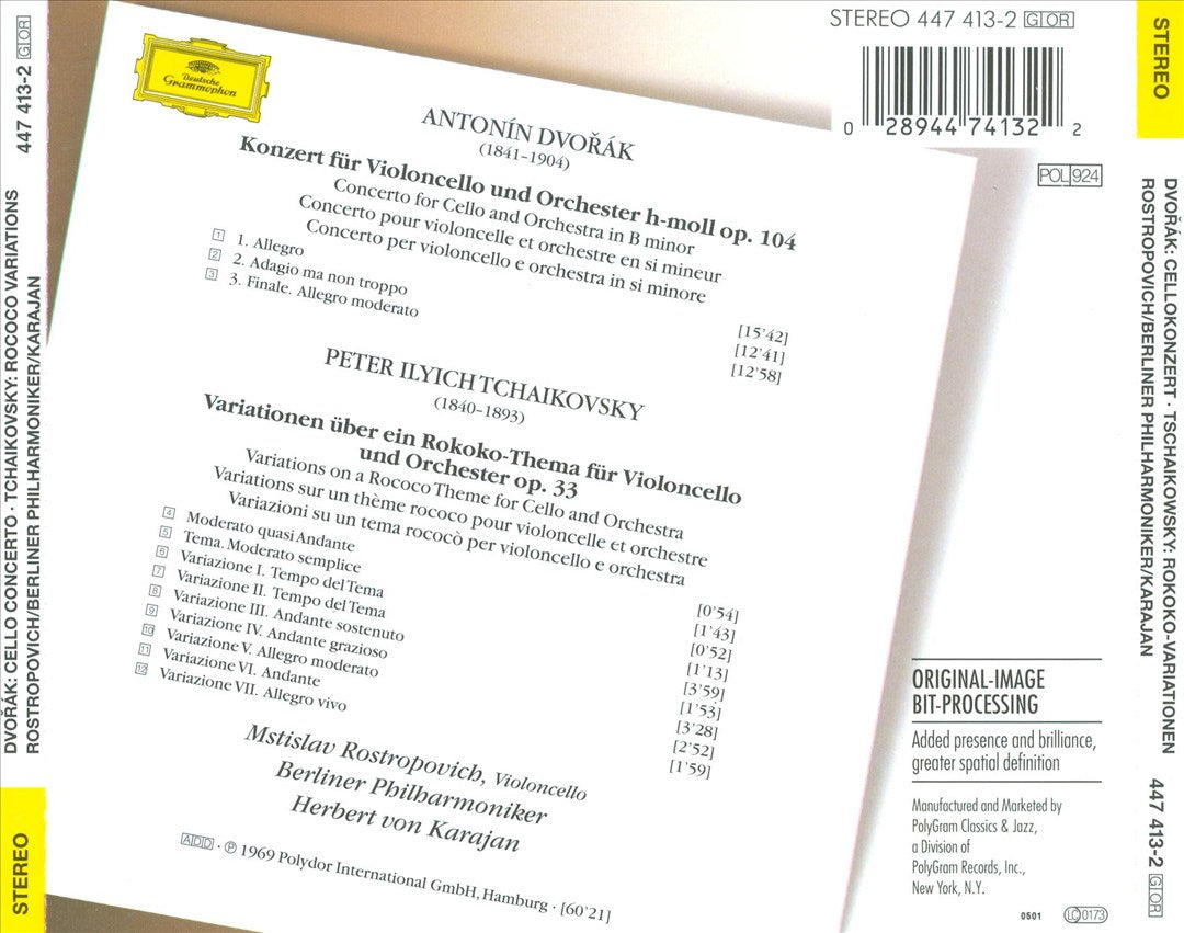 Dvorák: Cellokonzert; Tchaikowsky: Rokoko-Variationen cover art