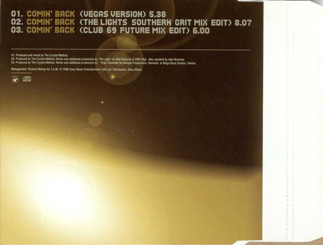 Comin' Back cover art