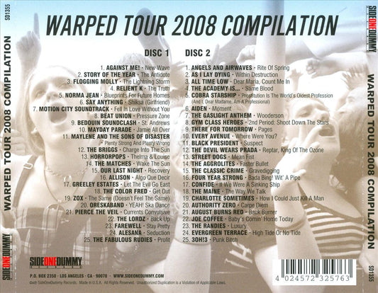 Warped Tour: 2008 Compilation cover art