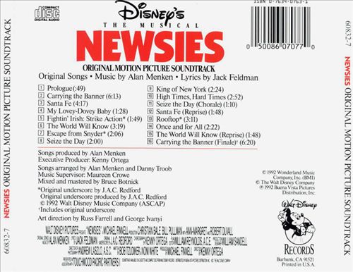 Newsies [Original Motion Picture Soundtrack] cover art