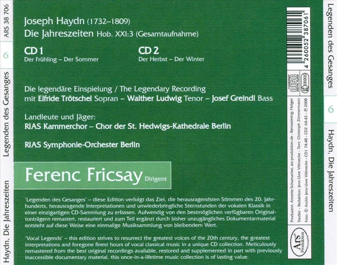 Haydn: Die Jahreszeiten cover art