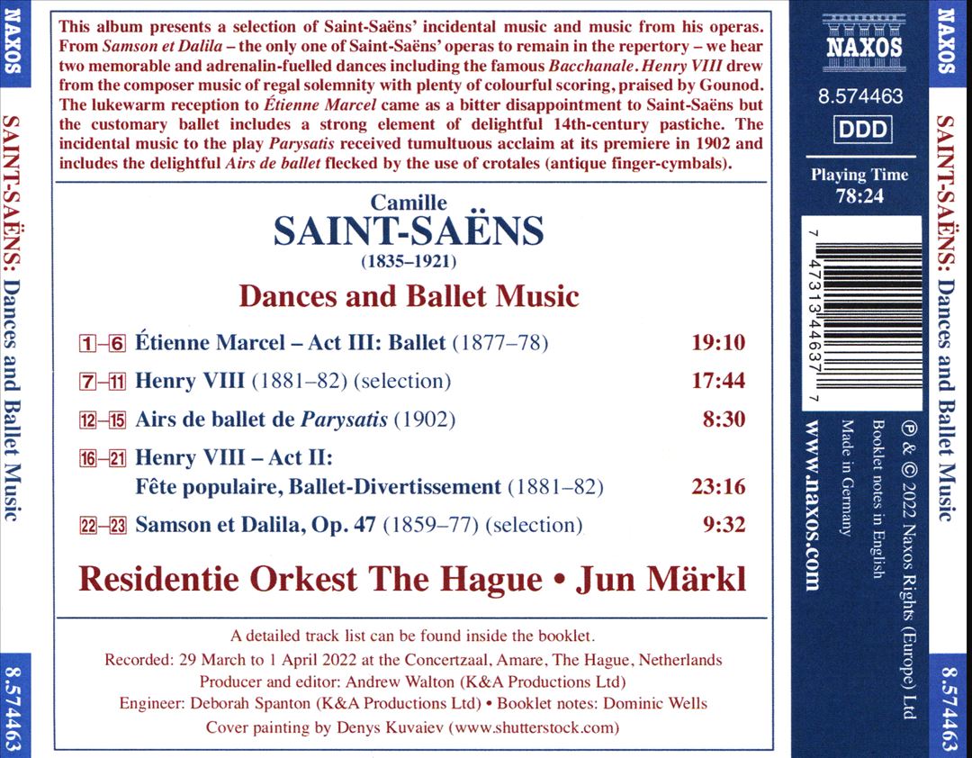 Saint-Saëns: Dances and Ballet Music cover art