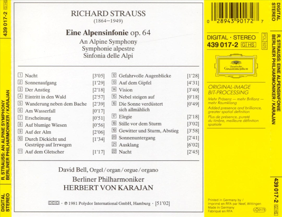 Richard Strauss: Eine Alpensinfonie cover art