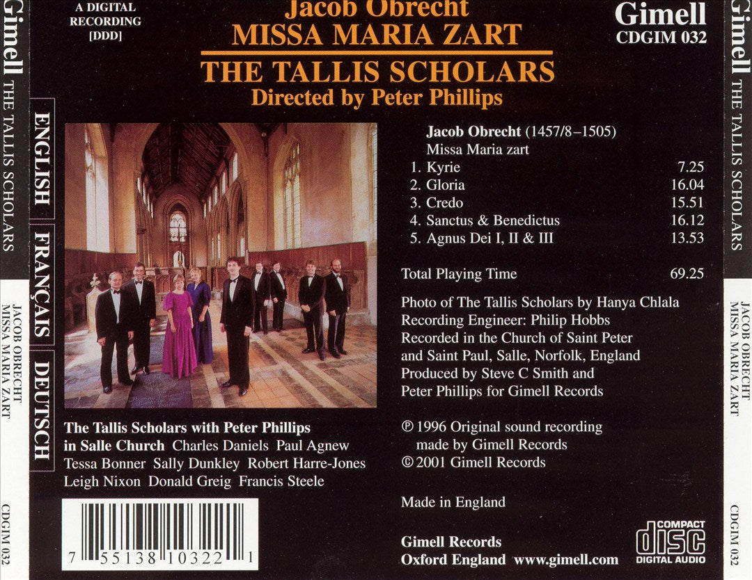 Jacob Obrecht: Missa Maria Zart cover art