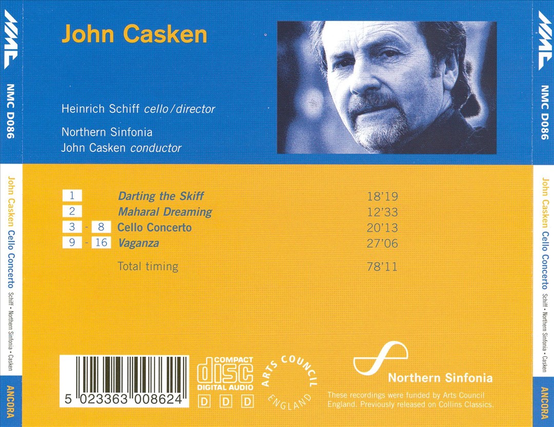 John Casken: Darting the Skiff; Maharal Dreaming; Cello Concerto; Vaganza cover art