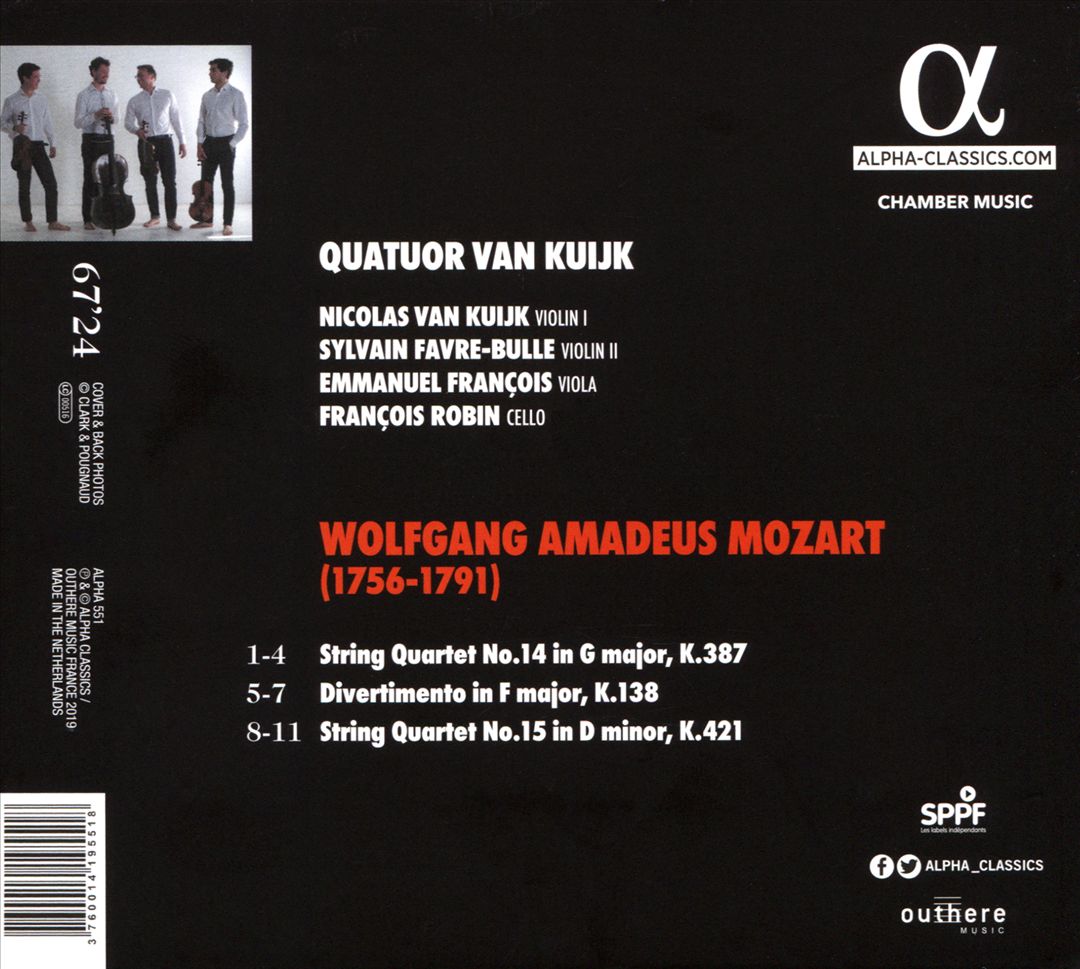 Mozart: Quartets K. 37 & 421; Divertimento K.138 cover art