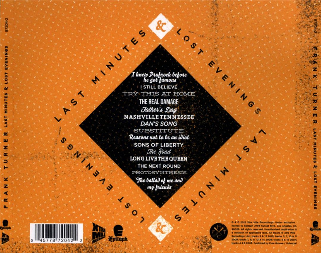 Last Minutes and Lost Evenings cover art